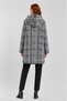 Women's Plaid Hooded Coat with Pocket Detail - 2