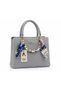 Amazing Stylish Hand-Hold Bag with Scarf Detail in Light Gray