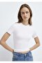 M1600963 Soft-Premium Basic Modal Blended T-Shirt Women's T-Shirt White