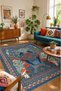 Decorative Carpet Non-Slip Base Stain-Resistant Washable Rug Custom Size Living Room Carpet 5014