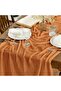 Artoide Mod Red Gauze Fabric Table Runner Boho Style Wedding Party Table Runner 76.2X304.8Cm Seasonal Decor