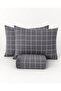 King Size Double Elastic Sheet Set 180X200 cm + 2 Pieces 50X70 cm Zippered Pillowcases - 3