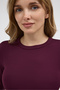 Winter Fleece Lined Crew Neck Long Sleeve Body Blouse with Finger Detail - 4