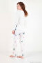 Winter Themed Crew Neck Long Sleeve Pajama Set Women's Pajama Set 6575019 - 7