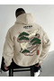 Unisex Men/Women Japan Colorful Custom Printed Cotton Oversize Hooded Sweatshirt