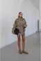 Vizon Nova High Collar Belted Short Trench Coat - 2
