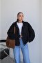 Navy Blue Oversize Bomber Jacket