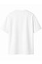 Minimal Printed Oversize 100% Cotton Fabric T-Shirt Unisex Design Quality Print White - 2