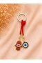 Red String Fatima's Hand Metal Keychain, Luck Keychain, Metal Evil Eye Keychain Bag Accessory