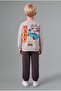 100% Cotton Hot Wheels Licensed Printed Crew Neck Basic Sweatshirt and Jogger Sweatpants 2-Piece Set - 4