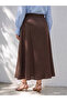 Nevavm Plus Size Flared Skirt with Zipper at Waist in Linen Blend - 4