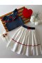 Girl's Blouse and Scallop Long Skirt 2-Piece Set