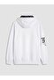 Lcw Eco White Printed Men's Hoodie - 7