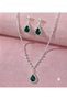 Black Stone Baklava Necklace Earring Set