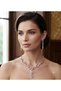 Pink Shuttle Stone Necklace and Earring Set - 2