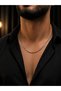 2-Piece Men's Necklace & Bracelet Set – Silver Color Steel Chain Set - 2