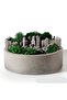 11cm Round Skyscraper City Flowerpot Pen Holder Silicone Mold K-1597, Stone Powder Polyester Cement Plaster Mold - 3