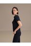 Women's Short Sleeve Basic T-Shirt Navy Blue Single Product Crew Neck Casual Top - 2