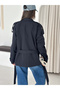 Women's Belt Detailed Stand Collar Buttoned Pocket Stylish Seasonal Trench Coat - 8