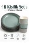 Green Party Set Birthday Decoration |   8 16 24 People |   Plate + Glass Set |   Birthday Table Decoration