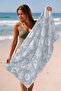 Beach Towel 70X140Cm Pool Spa Sauna Sports Cotton Absorbent Seashells