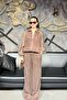 Women's Tencel Fabric Front Zipper Bomber Jacket-Pants Set Sun470 - 3