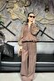 Women's Tencel Fabric Front Zipper Bomber Jacket-Pants Set Sun470 - 7