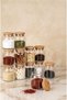 12-Piece 300 ml Glass Spice Jar Set with Bamboo Lids |   Wooden Vacuum Lid Labeled Spice Jar Set |   Glass Storage Container