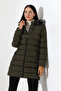 Women's Slim Fit Fur Hooded Coat - 5