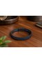 Sovereign Marine Leather and Black Metal Men's Bracelet – Magnetic Clasp - 3