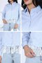 Women's Elegant Lace Detailed Striped Shirt - 5
