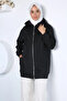 Stylish Patterned Hijab Sweat Jacket with Hood