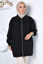 Stylish Zippered Hijab Cardigan