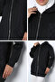 Stylish Patterned Hijab Sweat Jacket with Hood - 5