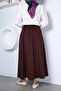 Scuba Fabric Hijab Skirt with Elastic Waist - 4
