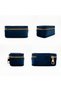 Little Things Embroidery Detailed - Navy Blue Mini Velvet Jewelry Bag & Travel Jewelry Organizer - 5X8.5X4 cm - 4
