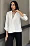 Women's Front Beaded Detailed Shirt - 5