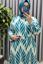 Women's Islamic Clothing Plus Size Wheat Pattern Dress - 5