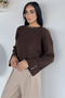 Gülseli Women's Stone Embroidered Self-Patterned Knitwear Sweater - 3