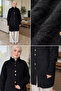 Front Buttoned Hijab Knitwear Long Cardigan - 6