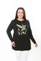 Women's Printed Stone-Embellished Lycra Viscose Plus Size Tunic - 4