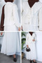 Collar Folded Lace Detailed Blouse Skirt Hijab Double Set - 3