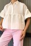 Women's Balloon Sleeve Gathered Shirt - 2