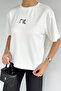 Women's Crew Neck Front Print T-Shirt - 2