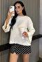 Gülseli Women's Stone Embroidered Self-Patterned Knitwear Sweater