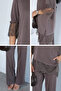 Lace Detailed Blouse Trousers Kubra Modal Double Set - 5