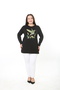 Women's Printed Stone-Embellished Lycra Viscose Plus Size Tunic - 2