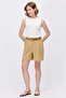 Women's Linen Blend Pleated Shorts