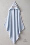 100% Cotton Baby Boy Bathrobe Set Boxed Hooded Bath Towel and Swaddle Set - 4