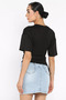 Women's Crew Neck T-Shirt with Side Detail - 4